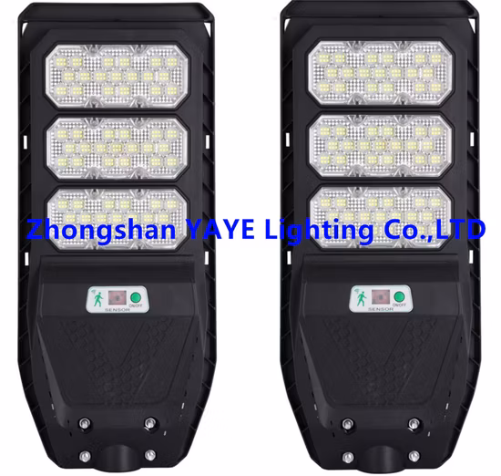 China CE Fábrica solar Aluminio 2000/1000/800/600/500W/400/300/200/100W Sensor LED IP66 Calle exterior Cámara todo en uno ABS COB Inundación de pared Jardín Lámpara de carretera